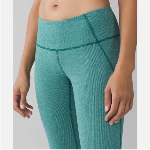 Lululemon Wunder Under Wee Stripe Heathered Menthol Size 6 - Picture 9 of 10